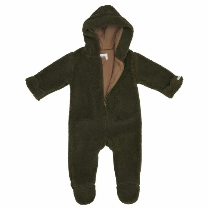 Donsje Amsterdam Jackets and Gilets Baby Yili Onesie Forest Green