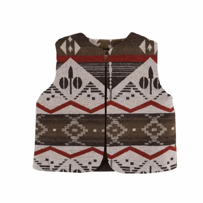 Donsje Amsterdam Jackets and Gilets Boys Ginys Gilet Dusty Brown Melange