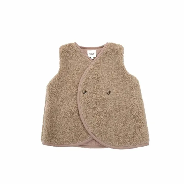 Donsje Amsterdam Jackets and Gilets Boys Monty Gilet Hazelnut