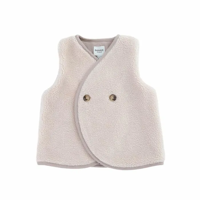 Donsje Amsterdam Jackets and Gilets Boys Monty Gilet Soft Powder
