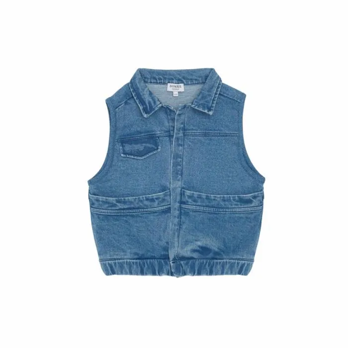 Donsje Amsterdam Jackets and Gilets Boys Padd Denim Gilet Vintage Blue