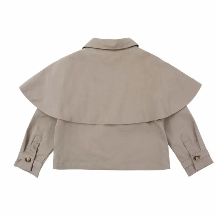 Donsje Amsterdam Jackets and Gilets Girls Lacos Jacket Brown Latte