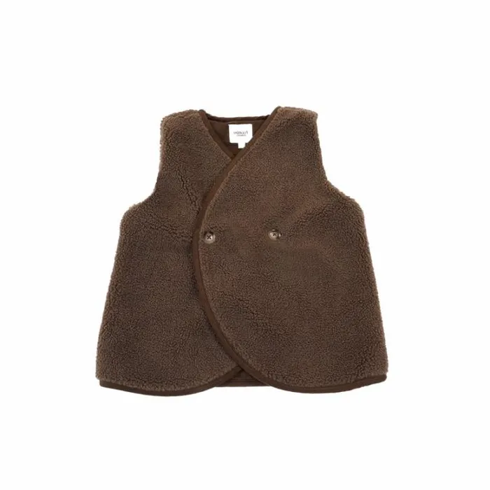 Donsje Amsterdam Jackets and Gilets Girls Monty Gilet Brown