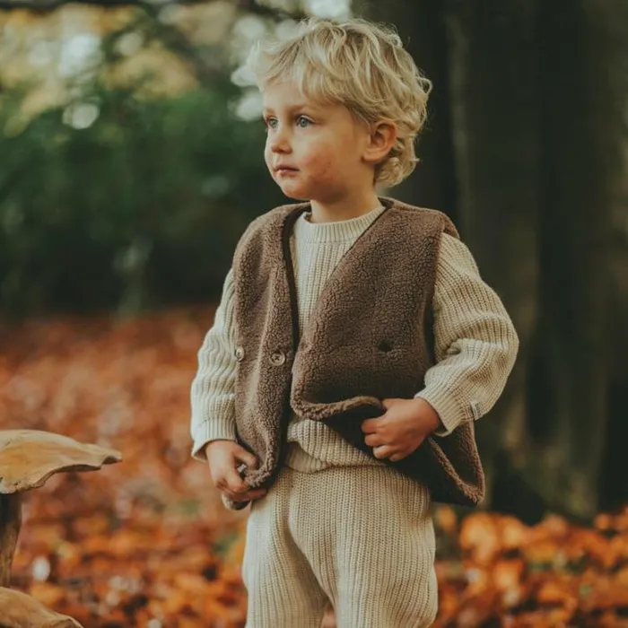 Donsje Amsterdam Jackets and Gilets Girls Monty Gilet Brown