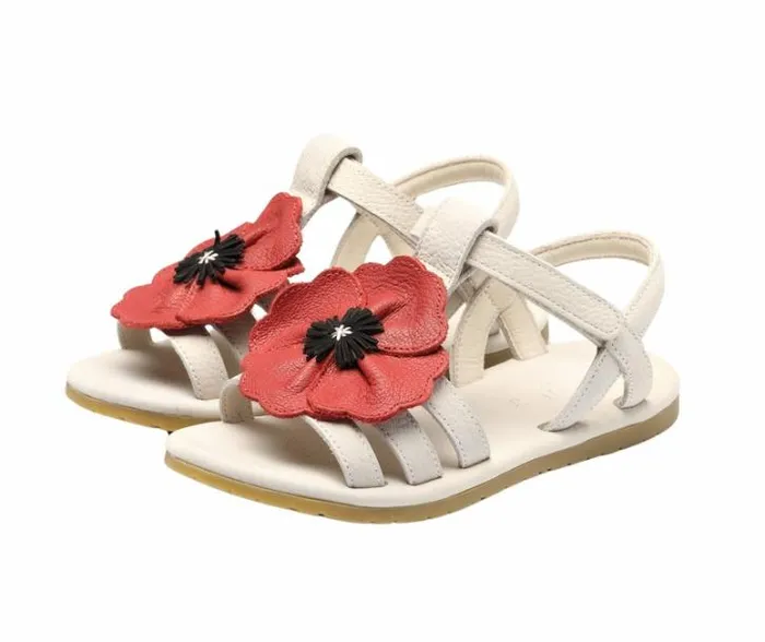 Donsje Amsterdam Sandals Girls Iles Fields Sandals Red Clay Leather