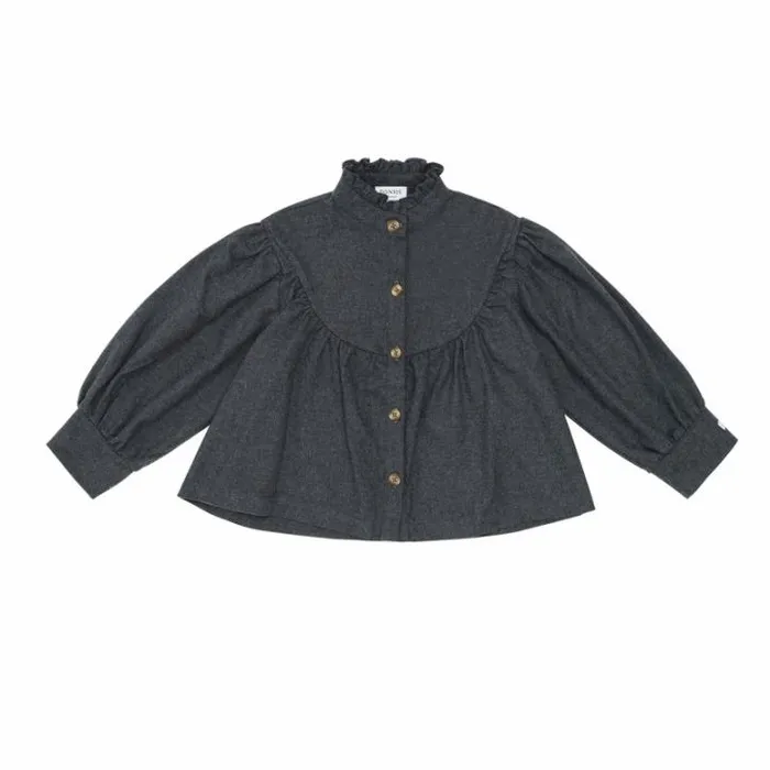 Donsje Amsterdam Shirts and Blouses Girls Dizze Blouse Cloudy Grey