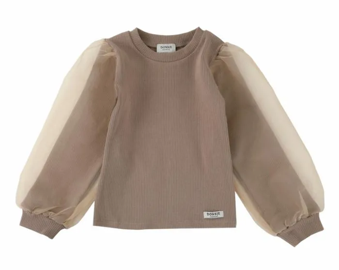 Donsje Amsterdam Shirts and Blouses Girls Sien Top Dark Taupe