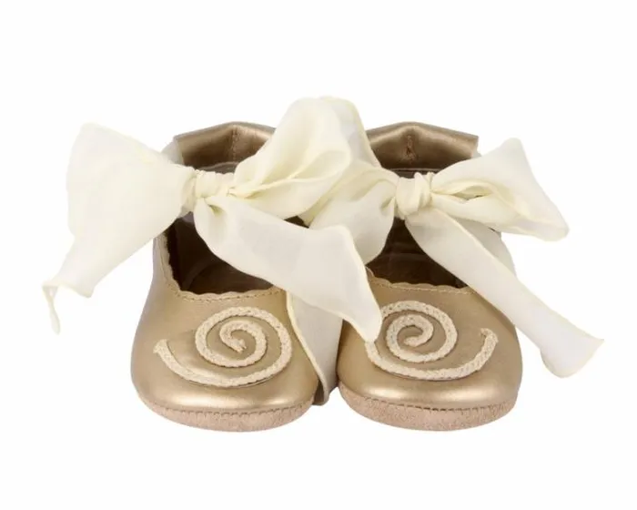 Donsje Amsterdam Shoes Baby Alice Champagne Metallic Leather