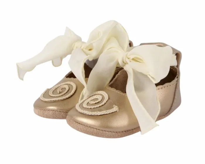 Donsje Amsterdam Shoes Baby Alice Champagne Metallic Leather