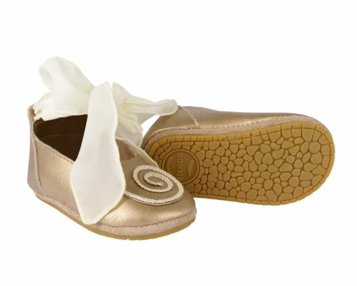 Donsje Amsterdam Shoes Baby Alice Champagne Metallic Leather