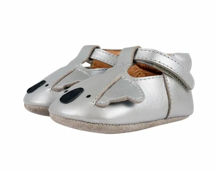 Donsje Amsterdam Shoes Baby Blinc Shoes Silver Grey Metallic Leather