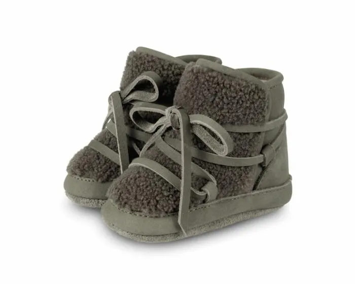 Donsje Amsterdam Shoes Baby Cassi Booties Stone Nubuck