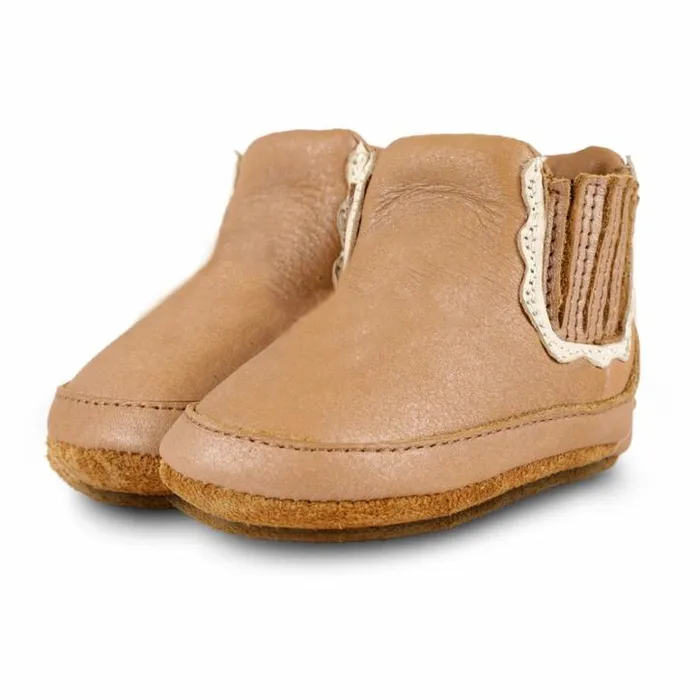 Donsje Amsterdam Shoes Baby Elfine Booties Caramel Metallic Nubuck