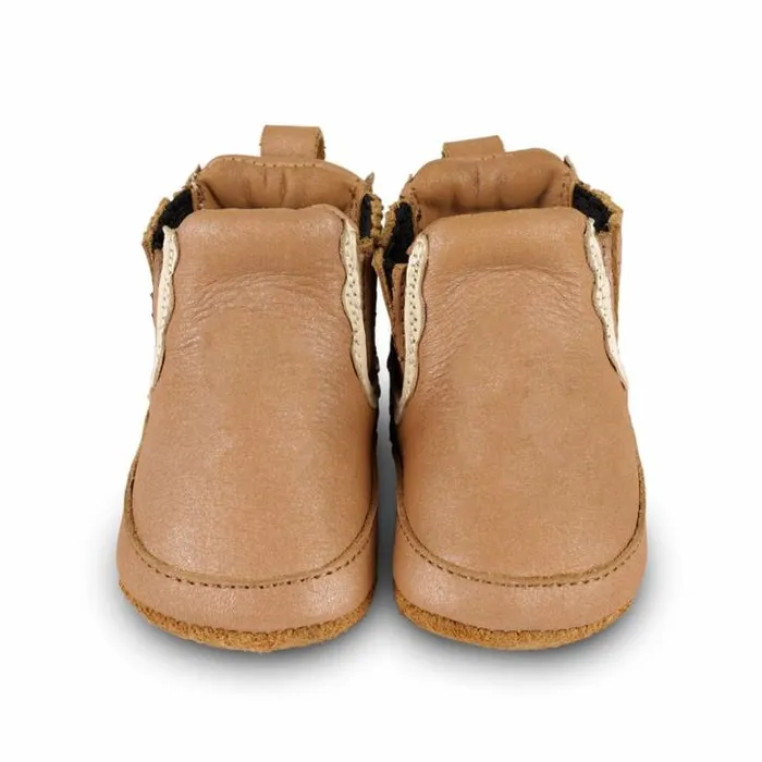 Donsje Amsterdam Shoes Baby Elfine Booties Caramel Metallic Nubuck