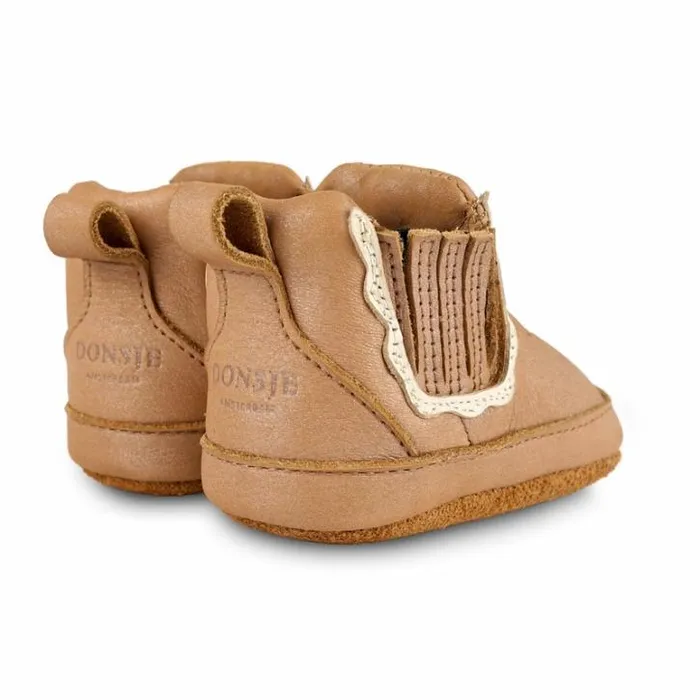 Donsje Amsterdam Shoes Baby Elfine Booties Caramel Metallic Nubuck