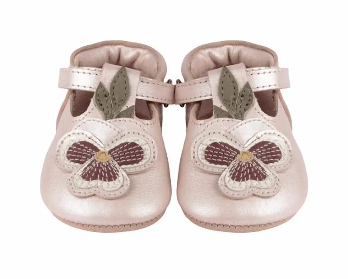 Donsje Amsterdam Shoes Baby Heidi Shoes Rose Metallic Leather
