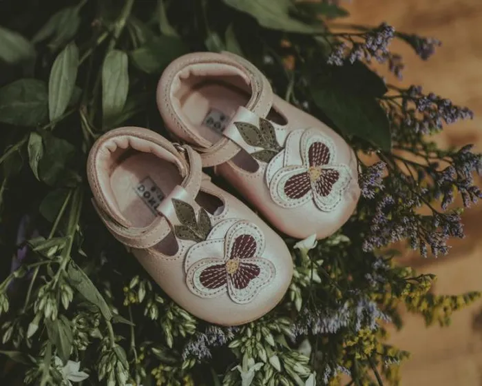Donsje Amsterdam Shoes Baby Heidi Shoes Rose Metallic Leather