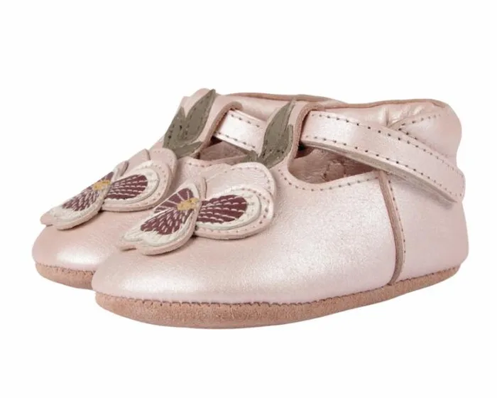 Donsje Amsterdam Shoes Baby Heidi Shoes Rose Metallic Leather