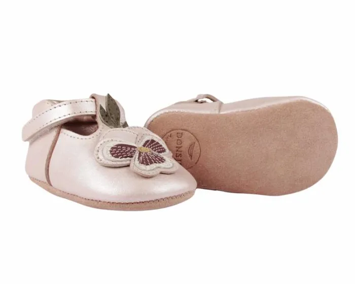 Donsje Amsterdam Shoes Baby Heidi Shoes Rose Metallic Leather