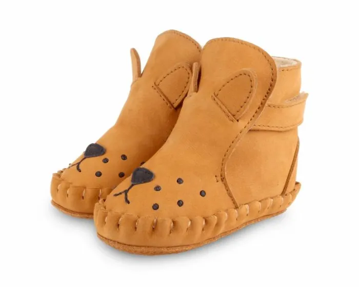 Donsje Amsterdam Shoes Baby Kapi Classic Booties Caramel Nubuck