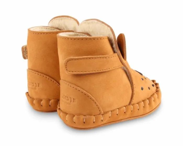 Donsje Amsterdam Shoes Baby Kapi Classic Booties Caramel Nubuck