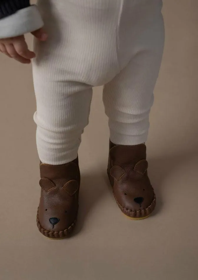 Donsje Amsterdam Shoes Baby Kapi Classic Booties Cognac Classic Leather