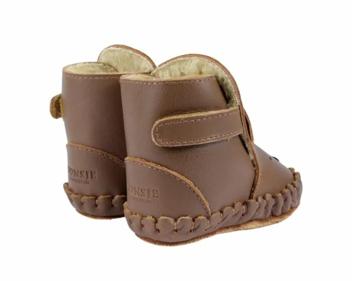 Donsje Amsterdam Shoes Baby Kapi Classic Booties Cognac Classic Leather