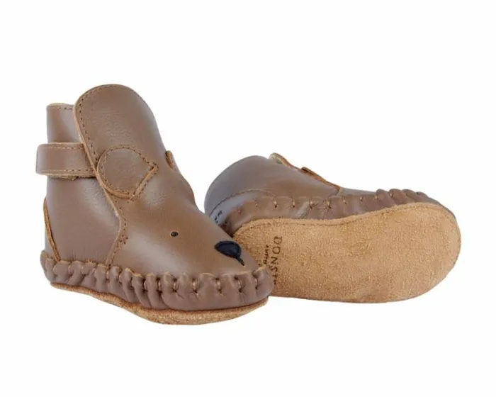 Donsje Amsterdam Shoes Baby Kapi Classic Booties Cognac Classic Leather