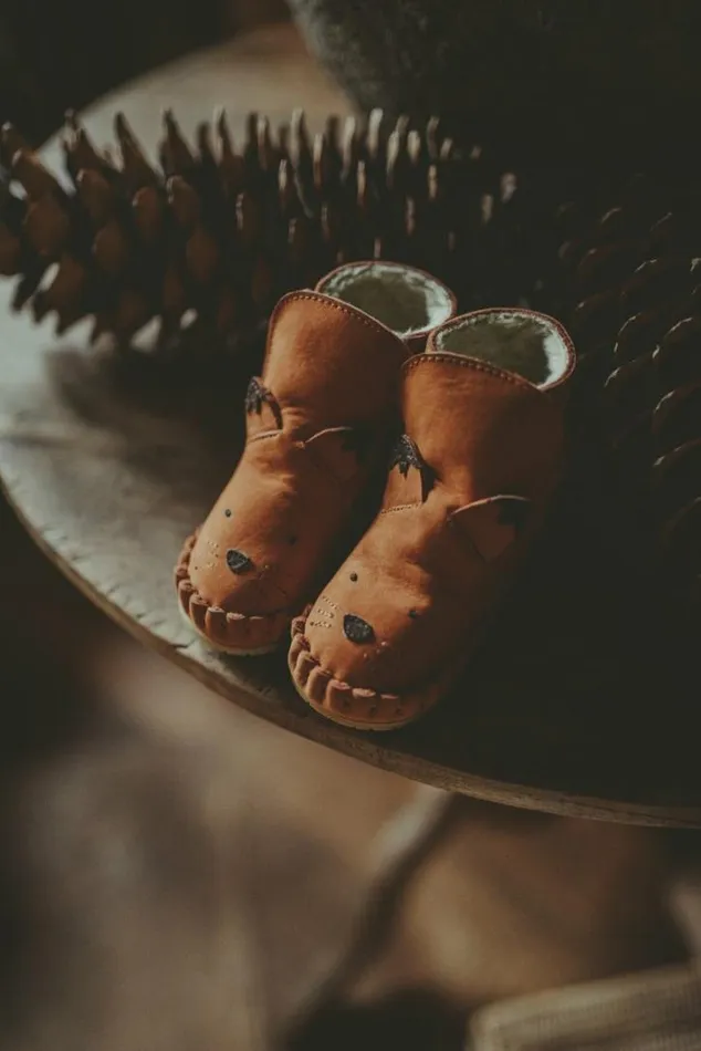 Donsje Amsterdam Shoes Baby Kapi Classic Booties Maple Nubuck
