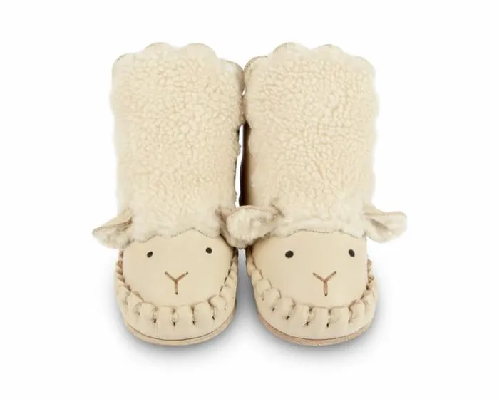 Donsje Amsterdam Shoes Baby Kapi Exclusive Booties Cream Leather