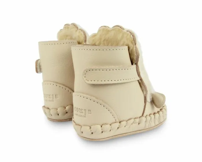 Donsje Amsterdam Shoes Baby Kapi Exclusive Booties Cream Leather