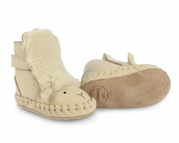 Donsje Amsterdam Shoes Baby Kapi Exclusive Booties Cream Leather