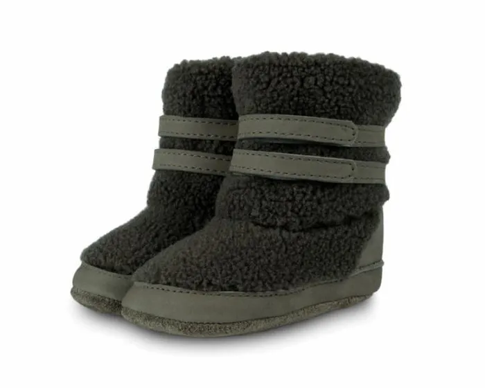 Donsje Amsterdam Shoes Baby Larisso Booties Stone Curly Faux Fur