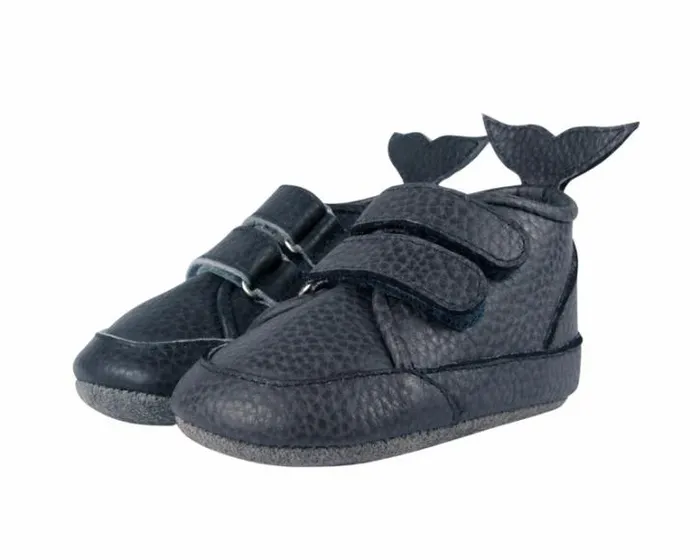 Donsje Amsterdam Shoes Baby Levin Sneakers Petrol Grain Leather