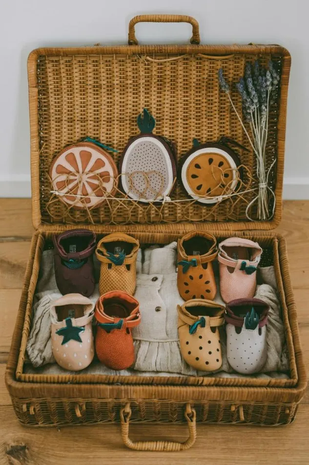 Donsje Amsterdam Shoes Baby Nanoe Coral Dotted Nubuck