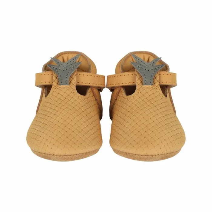 Donsje Amsterdam Shoes Baby Nanoe Shoes Caramel Stamped Nubuck