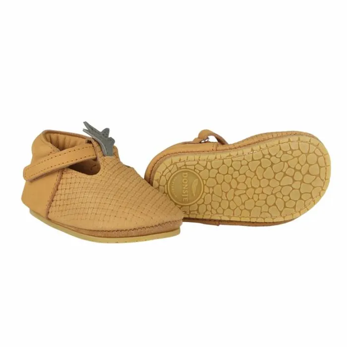Donsje Amsterdam Shoes Baby Nanoe Shoes Caramel Stamped Nubuck