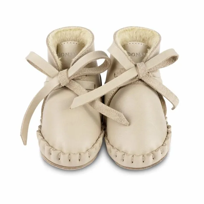 Donsje Amsterdam Shoes Baby Pina Classic Booties Ivory Classic Leather