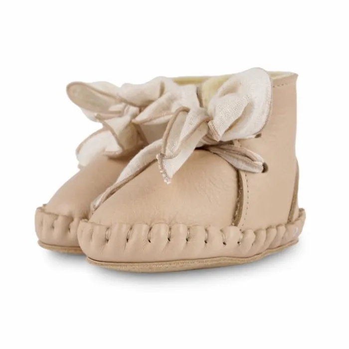 Donsje Amsterdam Shoes Baby Pina Organza Booties Light Rust Leather