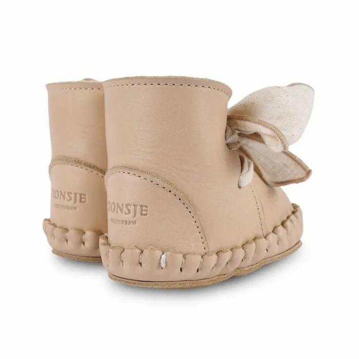 Donsje Amsterdam Shoes Baby Pina Organza Booties Light Rust Leather