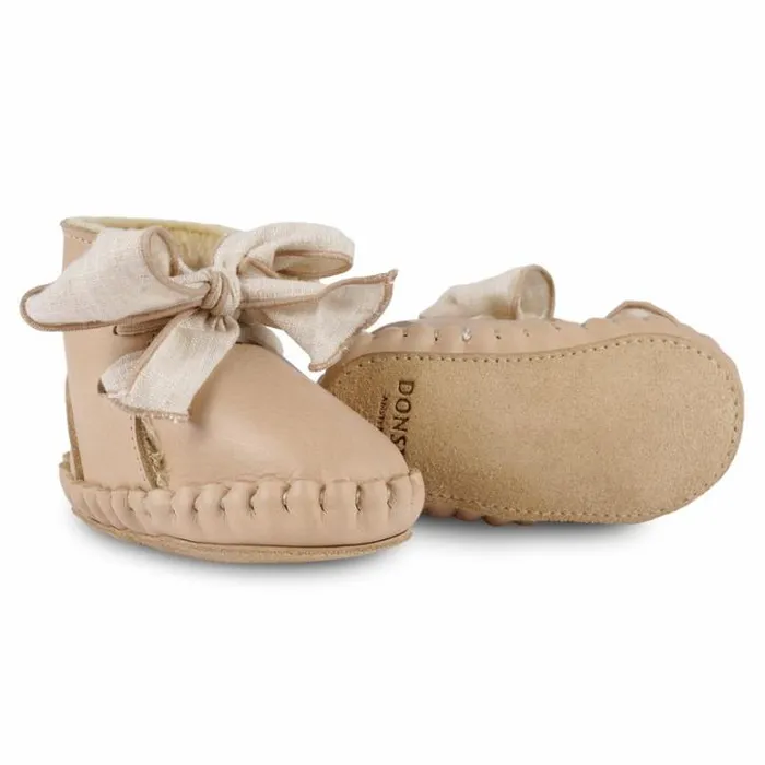 Donsje Amsterdam Shoes Baby Pina Organza Booties Light Rust Leather