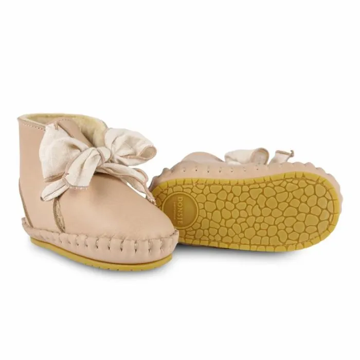 Donsje Amsterdam Shoes Baby Pina Organza Booties Light Rust Leather