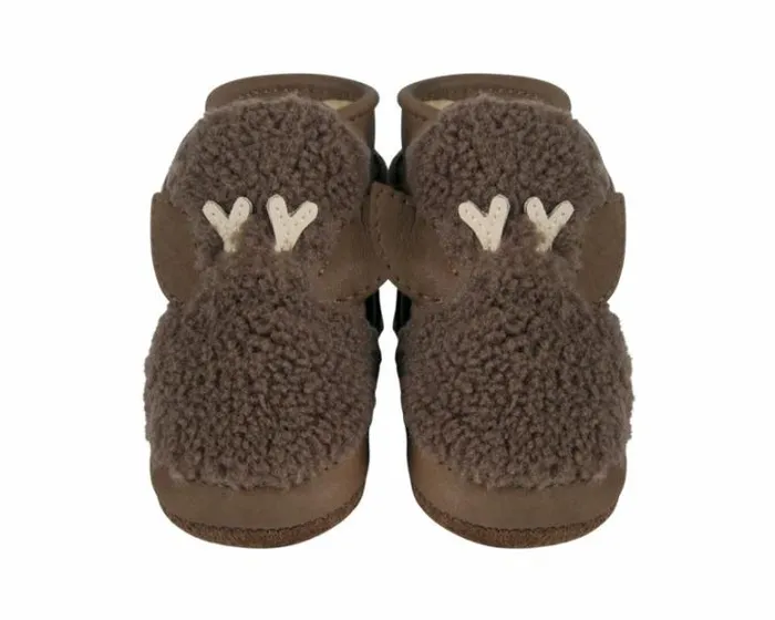 Donsje Amsterdam Shoes Baby Richy Booties Hazelnut Curly Faux Fur