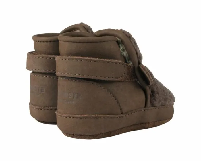 Donsje Amsterdam Shoes Baby Richy Booties Hazelnut Curly Faux Fur