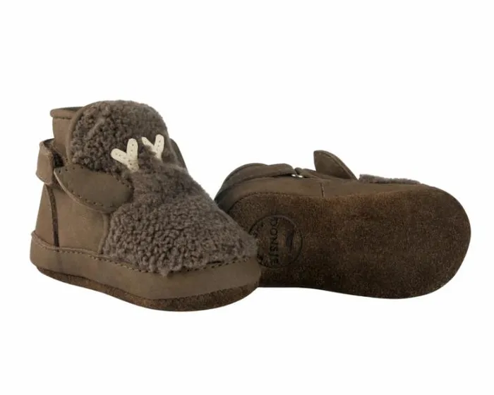 Donsje Amsterdam Shoes Baby Richy Booties Hazelnut Curly Faux Fur