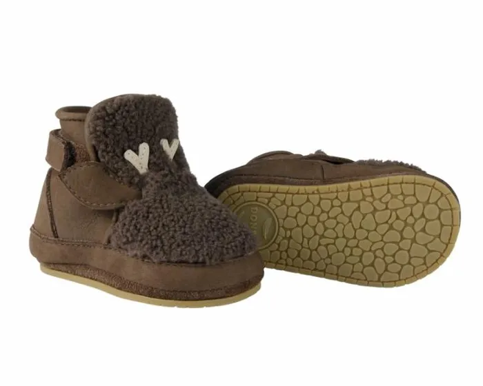 Donsje Amsterdam Shoes Baby Richy Booties Hazelnut Curly Faux Fur
