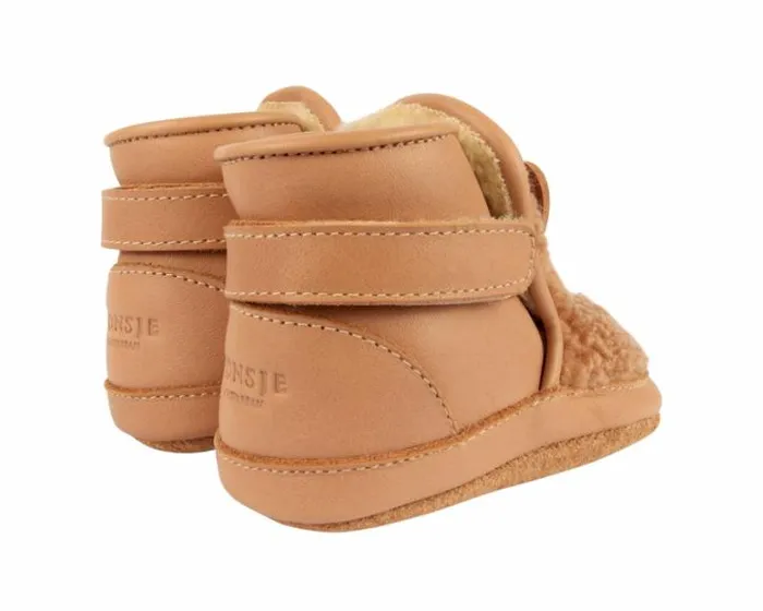 Donsje Amsterdam Shoes Baby Richy Booties Light Maple Curly Faux Fur