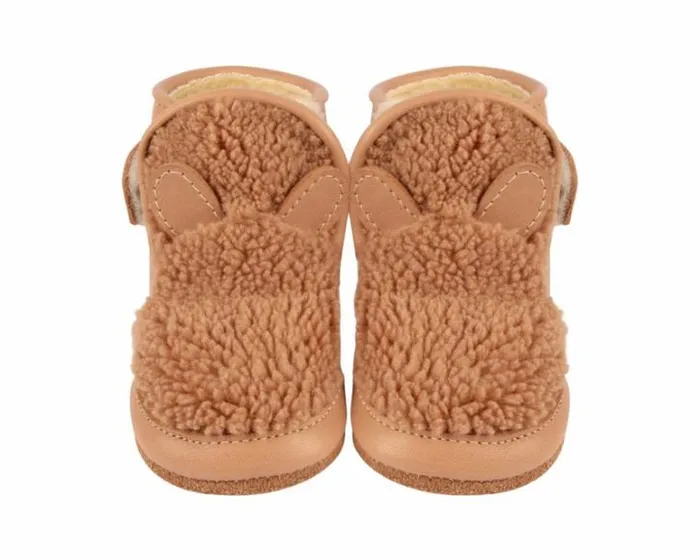 Donsje Amsterdam Shoes Baby Richy Booties Light Maple Curly Faux Fur