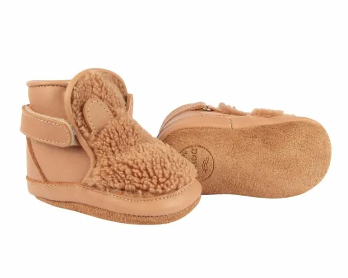 Donsje Amsterdam Shoes Baby Richy Booties Light Maple Curly Faux Fur