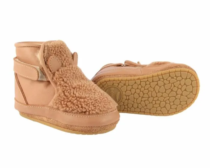 Donsje Amsterdam Shoes Baby Richy Booties Light Maple Curly Faux Fur